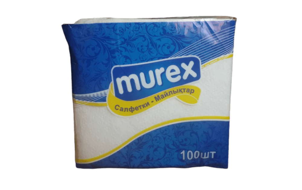 Салфетки "Murex"/белые/1о-сл/24*24/100шт/60пач (Если нужен блок указать 60 пачку в кол-во)