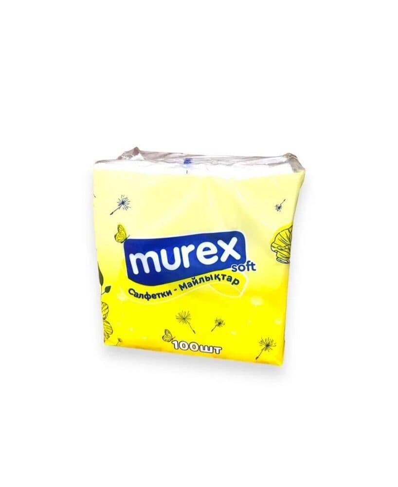 Салфетки Soft "Murex"/белые/2х-сл/25*25/100шт (Если нужен мешок в мешке 30 пачек указать 30 в кол-во)